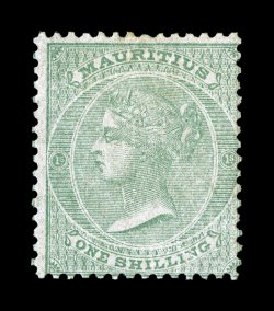 S.G. 53, 1863 1- Green, unused, warm color, fine 2008 BPA certificate (Scott 31 $625.00).