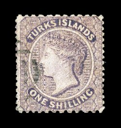 6, 1873 1- Violet, well centered for this notoriously difficult stamp, strong color and impression, uncharacteristically light and face-free cancel, very fine not only is this
a rare stamp, but it is in extraordinary quality as well 1987 Rend