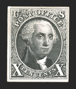 3-4P4, 5c Red brown and 10c Black reproductions, plate proofs on card, both fresh and clean, very fine set.