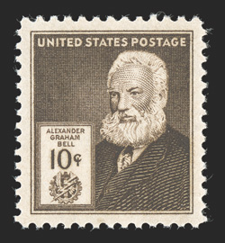 877893, 1c-10c Famous Americans, lot of seven stamps including 878, 884, 887, 889 and 890, all are perfectly centered and with rich bright colors, o.g., n.h., superb each
accompanied by a 2006 PSE certificate grading Gem 100 (SMQ $1,495.00)<