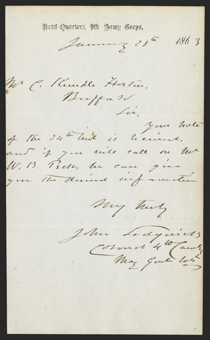 Sedgwick, John Union general in the US Civil War (1813-64) a capable corps commander, he was killed by snipers at Spotsylvania while exhorting his troops that the enemy couldnt
hit an elephant at that distance the highest-ranking Union cas