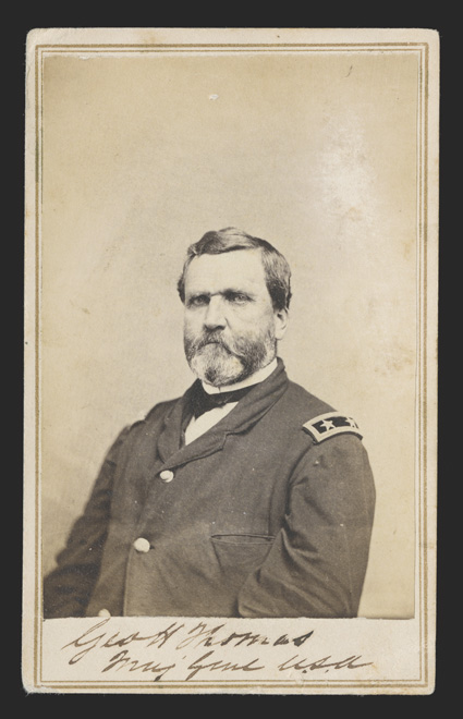 Thomas, George H. Civil War Union general (1816-70) gained national acclaim with his regiments stout defense at the Battle of Chickamauga, earning the sobriquet The Rock of
Chickamauga commanded the breakthrough at Chattanooga broke up th