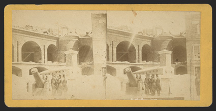 Fort Sumter: Stereo Views IV Choice quartet of stereoscopic Photographs, early post-war, published by T. Souder (2) and Quinby & Co (2) of Charleston, numbers 29, 31, 35, and 38
from a series. All with full descriptions on verso, showing resp
