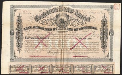 Blockade Runners: Capture Document Great partly printed DS by F. Sands, acting ensign of the US Gettysburg, reporting on five person captured aboard the Prize Steamer Lillian
off the coast of North Carolina, 2 pages, folio, no p