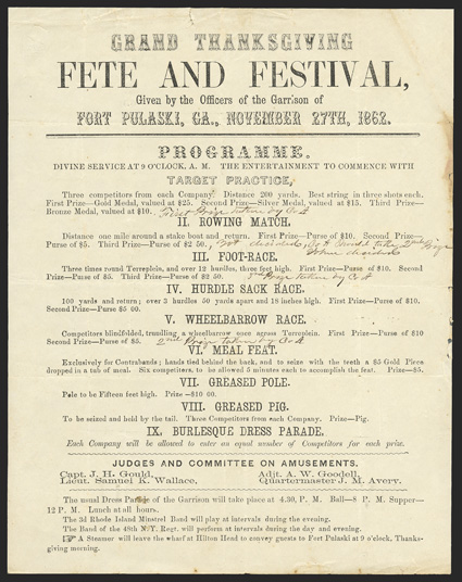 Fort Wagner: Union Soldiers Letters Group of 5 choice content ALS by James Himrod of the 48th NY Infantry, 3-12 to 12 pages, different sizes, various places, November 1861-July
1863. In the first, written at Hilton Head, SC, he recounts his tim