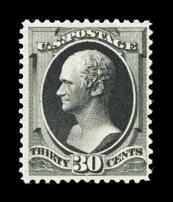 190, 30c Full black, well centered and margined, strong color and a crisp impression, o.g., lightly hinged, very fine 1999 PF certificate.