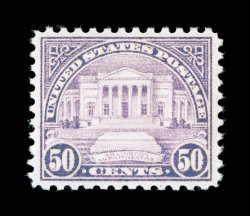701, 50c Lilac, excellent centering, fresh color, o.g., n.h., extremely fine 2007 PSE certificate (XF-Superb 95 SMQ $395.00).
