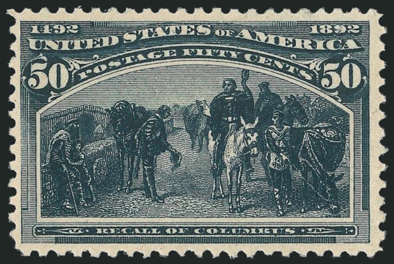 1c-50c Columbian (230-240).> Original gum, 1c, 2c, 4c and 6c Mint N.H., Fine-Very Fine, 30c and 50c 2005 and 2007 P.S.E. certificates respectively